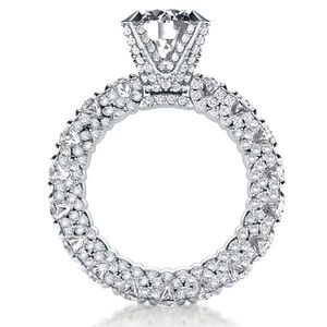 Unique Engagement Ring Silver Ring Eternity Ring